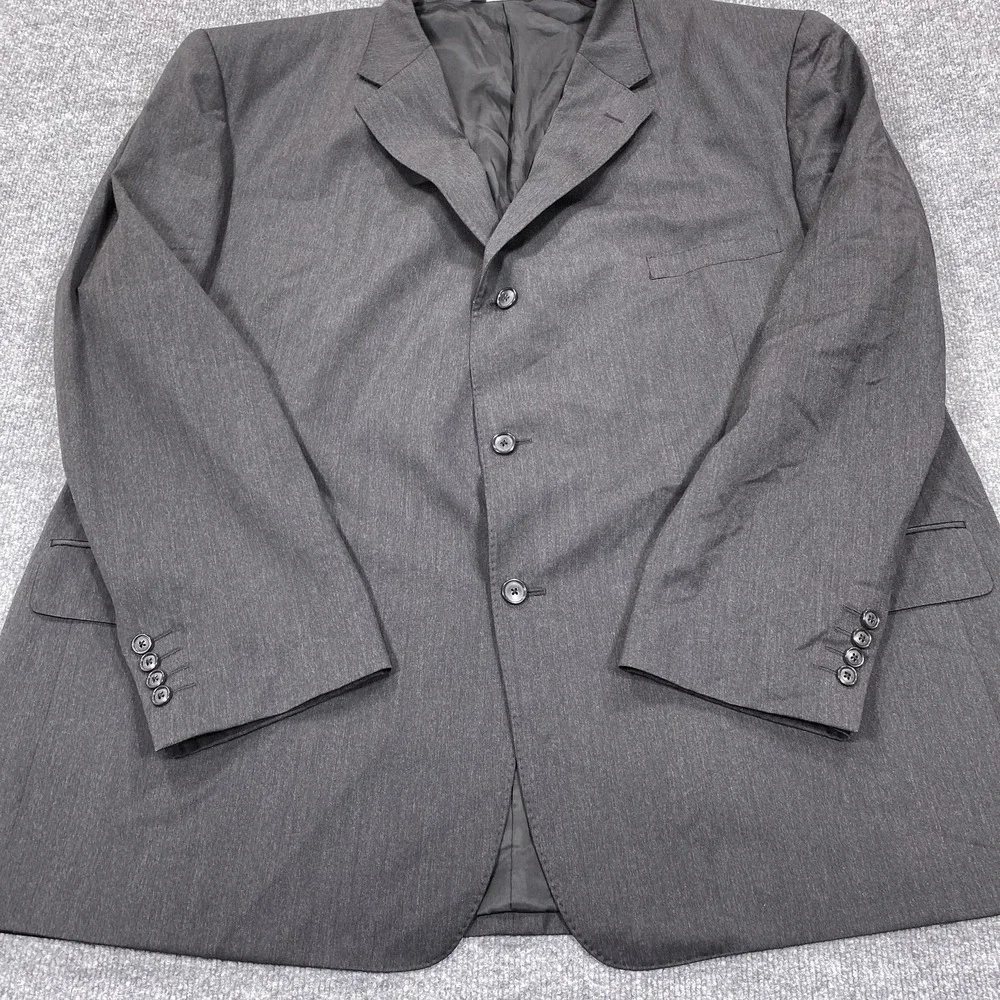 Pronto Uomo Couture Suit Jacket Mens 56 Long Gray Super 120s Wool 3 Button Lined